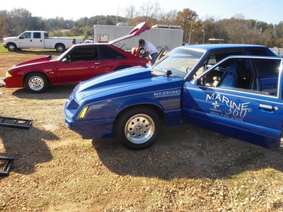 My uncle's blue 85 and my red 89 mustang